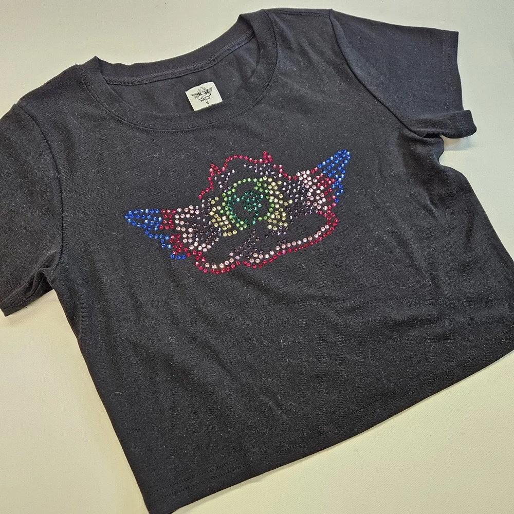 Set Of 2 Boys Lie Gotta Jet All Yours Crop Tee Size Small $60 Each Retail. - Picture 4 of 9